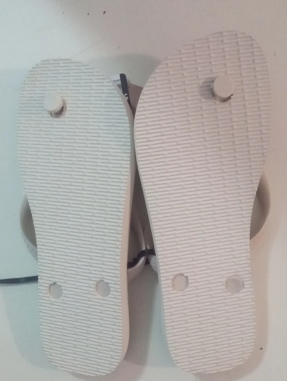 Havaianas White Flip Flops with Black Palm Print Unisex W 7/8 Men 6/7 NWT $34